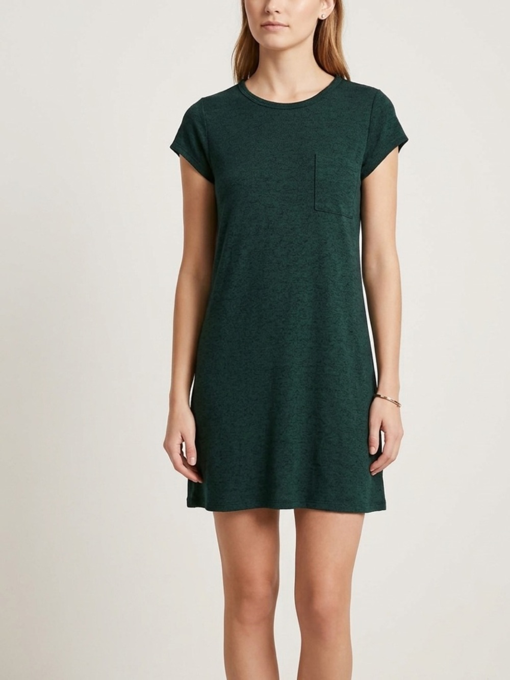 Forever 21 Forest Green Knit T-Shirt Mini Dress M